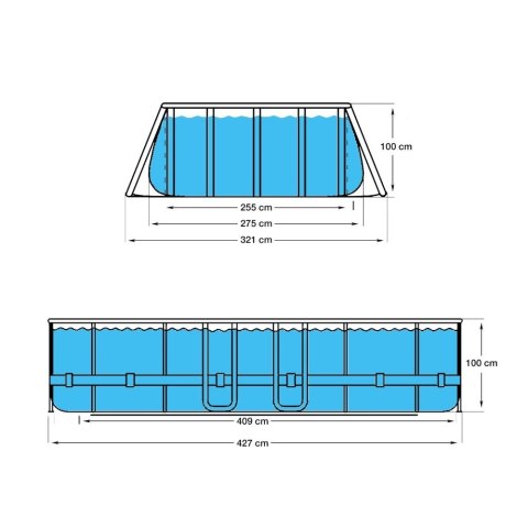 Basen Ogrodowy JILONG Super Rattan 427x275x100 cm Basen Ogrodowy JILONG Super Rattan 427x275x100 cm