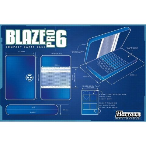 Pokrowiec na rzutki Harrows Blaze Pro 6 Case