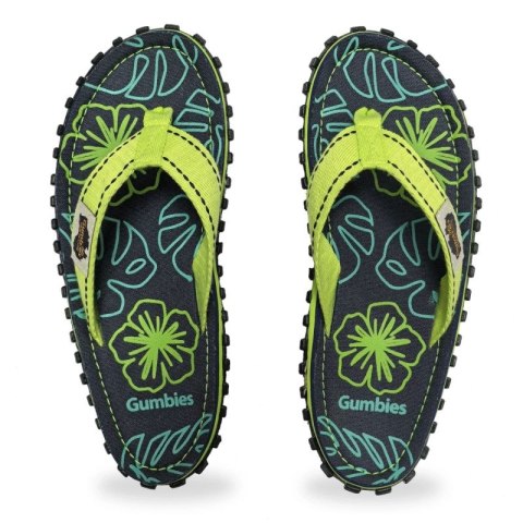 Japonki Gumbies Islander Flip-Flops Lime Hibiscus GU-FFISL148 Japonki Gumbies Islander Flip-Flops Lime Hibiscus GU-FFISL148