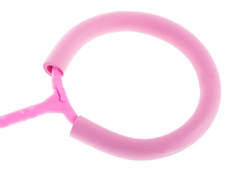 Hula hop na nogę skakanka skipper piłka świecąca migająca LED różowa