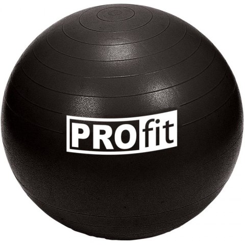 Piłka gimnastyczna PROfit 75cm czarna z pompką DK2102