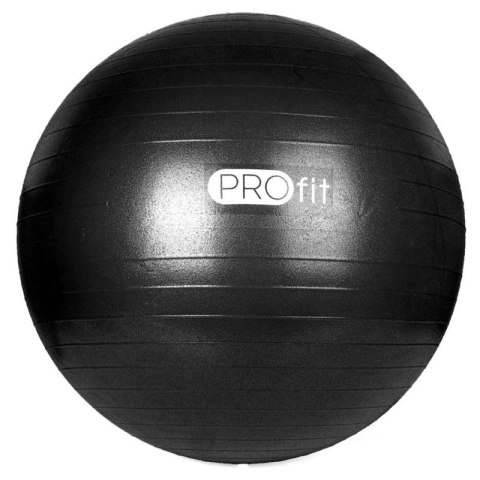 Piłka gimnastyczna PROfit 75cm czarna z pompką DK2102