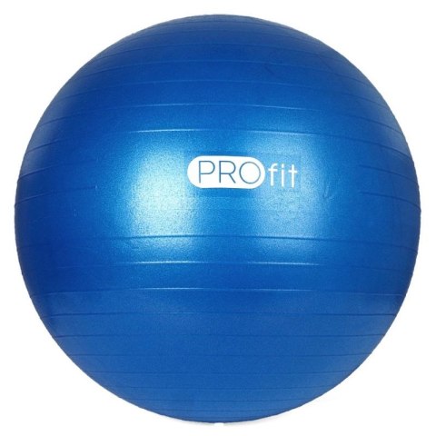 Piłka gimnastyczna PROfit 85cm niebieska z pompką DK2102