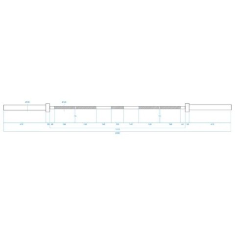 Gryf do crosffitu HMS Premium GCF700 220 cm 20 kg