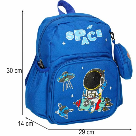 Plecak dla przedszkolaka szkolny dziecięcy astronauta 30x14x23cm Plecak dla przedszkolaka szkolny dziecięcy astronauta 30x14x23cm