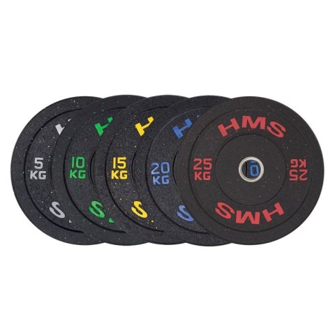 Talerz olimpijski HMS BUMPER GREEN 10 kg HTBR10 Talerz olimpijski HMS BUMPER GREEN 10 kg HTBR10