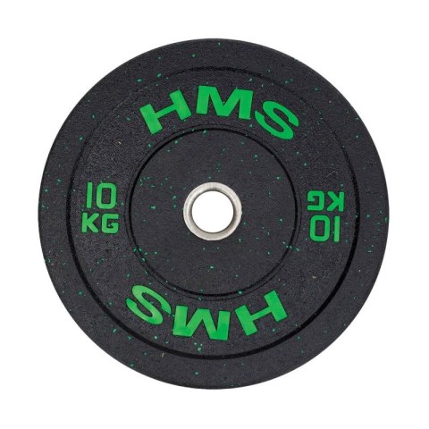 Talerz olimpijski HMS BUMPER GREEN 10 kg HTBR10 Talerz olimpijski HMS BUMPER GREEN 10 kg HTBR10