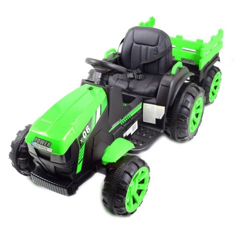 WIELKI TRAKTOR NA AKUMULATOR Z PRZYCZEPĄ "POWER 06", MIĘKKIE SIEDZENIE/WH-777 WIELKI TRAKTOR NA AKUMULATOR Z PRZYCZEPĄ "POWER 06", MIĘKKIE SIEDZENIE/WH-777