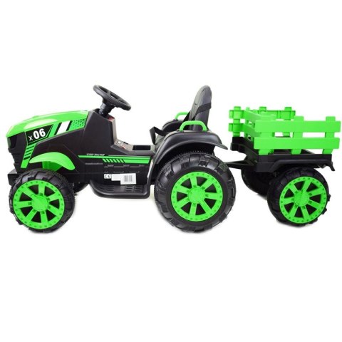 WIELKI TRAKTOR NA AKUMULATOR Z PRZYCZEPĄ "POWER 06", MIĘKKIE SIEDZENIE/WH-777 WIELKI TRAKTOR NA AKUMULATOR Z PRZYCZEPĄ "POWER 06", MIĘKKIE SIEDZENIE/WH-777
