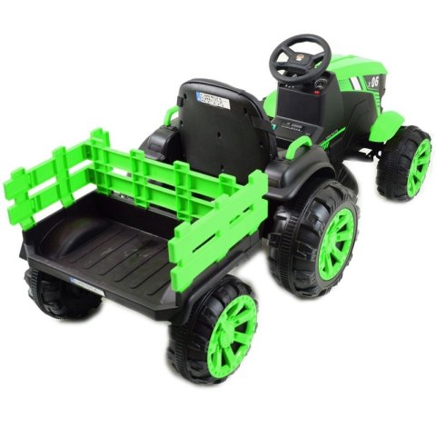 WIELKI TRAKTOR NA AKUMULATOR Z PRZYCZEPĄ "POWER 06", MIĘKKIE SIEDZENIE/WH-777 WIELKI TRAKTOR NA AKUMULATOR Z PRZYCZEPĄ "POWER 06", MIĘKKIE SIEDZENIE/WH-777