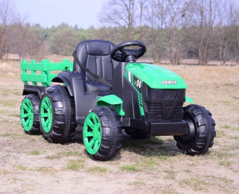 WIELKI TRAKTOR NA AKUMULATOR Z PRZYCZEPĄ "POWER 06", MIĘKKIE SIEDZENIE/WH-777 WIELKI TRAKTOR NA AKUMULATOR Z PRZYCZEPĄ "POWER 06", MIĘKKIE SIEDZENIE/WH-777