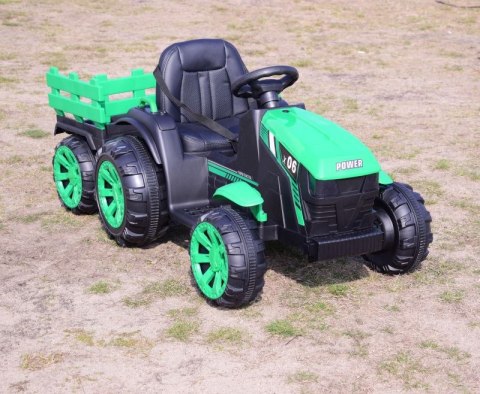 WIELKI TRAKTOR NA AKUMULATOR Z PRZYCZEPĄ "POWER 06", MIĘKKIE SIEDZENIE/WH-777 WIELKI TRAKTOR NA AKUMULATOR Z PRZYCZEPĄ "POWER 06", MIĘKKIE SIEDZENIE/WH-777