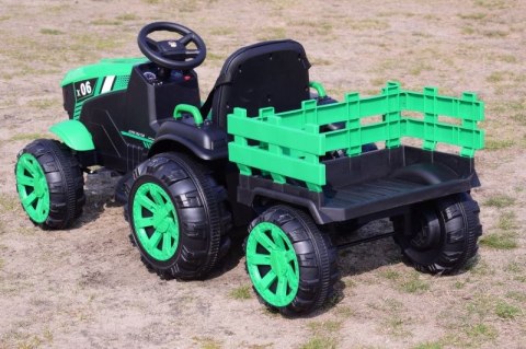 WIELKI TRAKTOR NA AKUMULATOR Z PRZYCZEPĄ "POWER 06", MIĘKKIE SIEDZENIE/WH-777 WIELKI TRAKTOR NA AKUMULATOR Z PRZYCZEPĄ "POWER 06", MIĘKKIE SIEDZENIE/WH-777