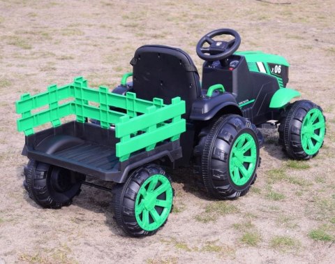 WIELKI TRAKTOR NA AKUMULATOR Z PRZYCZEPĄ "POWER 06", MIĘKKIE SIEDZENIE/WH-777 WIELKI TRAKTOR NA AKUMULATOR Z PRZYCZEPĄ "POWER 06", MIĘKKIE SIEDZENIE/WH-777