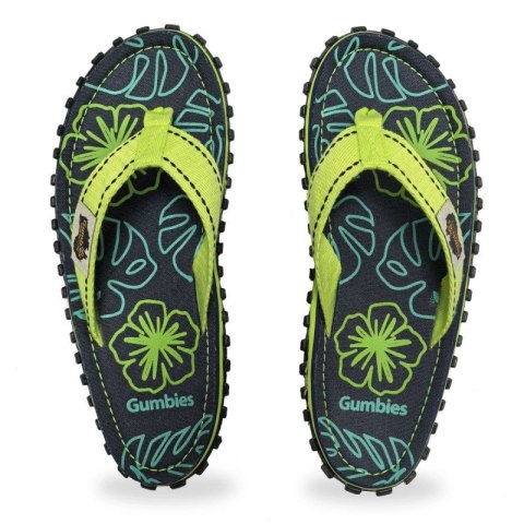 Japonki Gumbies Islander Flip-Flops Lime Hibiscus GU-FFISL148 Japonki Gumbies Islander Flip-Flops Lime Hibiscus GU-FFISL148
