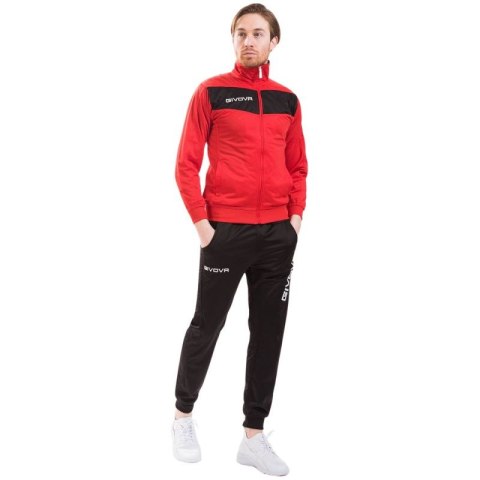 Dres Givova Tuta Visa TR018 1210 czerwony/czarny Dres Givova Tuta Visa TR018 1210 czerwony/czarny