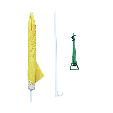 Parasol ogrodowy plażowy regulowany łamany składany UV 150cm żółty Parasol ogrodowy plażowy regulowany łamany składany UV 150cm żółty