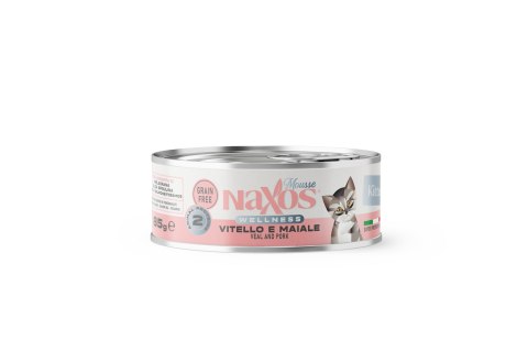 NAXOS CAT Puszka dla kociąt smaku cilęciny i wieprzowiny 85g
