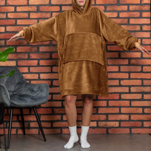 Bluzair Bluza Koc Oversize Kaptur Polska Toffee