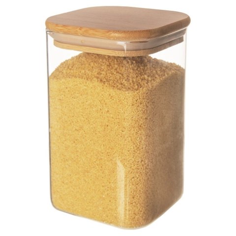 Pojemnik na produkty sypkie szklany z pokrywką i uszczelką 1,1 l
