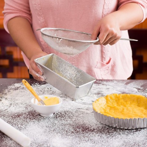 Sitko kuchenne stalowe z rączką okrągłe cedzak durszlak przesiewacz 18 cm Sitko kuchenne stalowe z rączką okrągłe cedzak durszlak przesiewacz 18 cm
