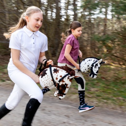 Hobby Horse Skippi - Karo - srokaty - duży koń na kiju - A3 - z kantarem