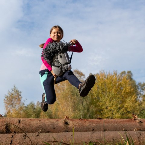 Hobby horse Skippi koń na kiju duży A3 kantar