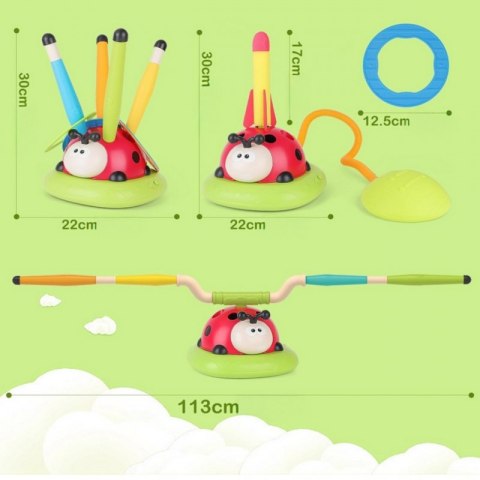 WOOPIE Gra Zręcznościowa 3w1 Wyrzutnia Rakiet Skakanka Rzut do Celu Biedronka WOOPIE Gra Zręcznościowa 3w1 Wyrzutnia Rakiet Skakanka Rzut do Celu Biedronka