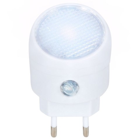 Lampka nocna LED z czujnikiem zmierzchu do kontaktu biała