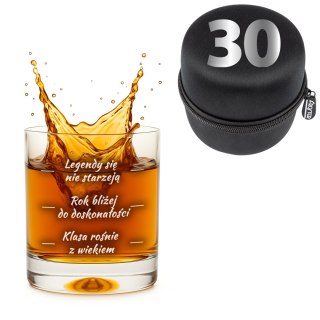 Urodzinowa szklanka do whisky - prezent na 30 urodziny