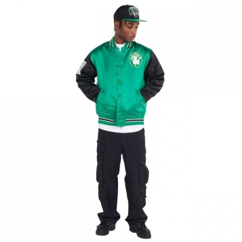 Kurtka Mitchell & Ness NBA Boston Celtics Primetime Heavyweight Satin Jacket Vintage Logo Celtics M JK8453-BCEKYGN