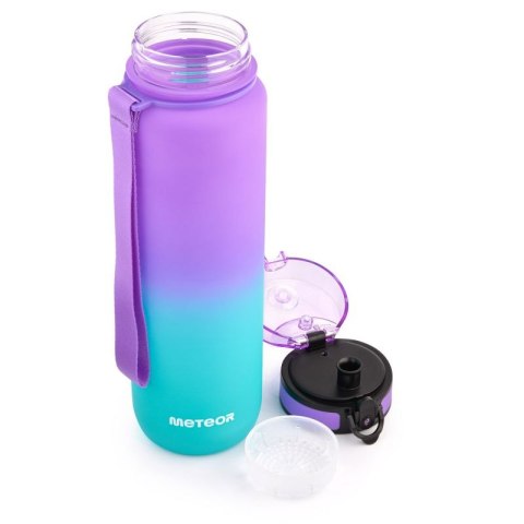 Bidon Meteor 1000 ml 17664 fioletowy/błękitny