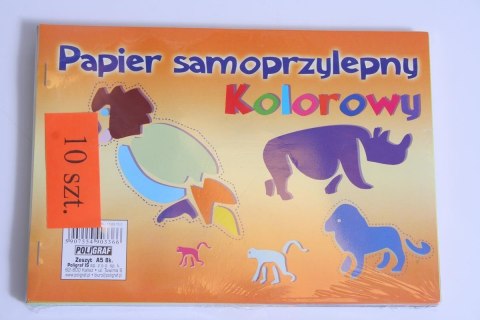 Papier 10szt. kolorowy samoprzylepny A5