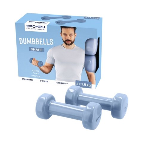 Hantle winylowe Spokey Shape 2x1,5 kg 941964
