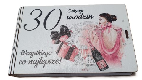 Pudełko na pieniądze 9,5 x 16cm banknotówka kolor 30-STKA ELEGANT PANI 3302-EPI30