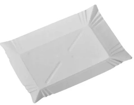 Tacka papierowa prostokątna biała 13 x 24 cm 100 szt. Tacka papierowa prostokątna biała 13 x 24 cm 100 szt.