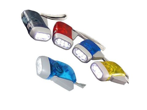 Dynamo latarka kinetyczna 3 led lampka akumulator 08017