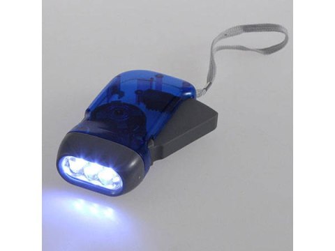 Dynamo latarka kinetyczna 3 led lampka akumulator 08017