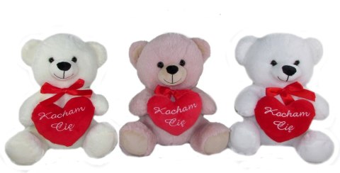 Miś pluszowy z sercem 35cm KOCHAM CIĘ M3671 Miś pluszowy z sercem 35cm KOCHAM CIĘ M3671