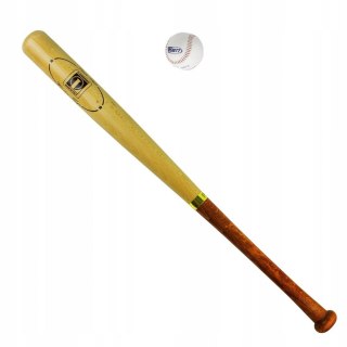 Drewniany Kij Baseballowy LONDERO 75 cm z Piłką do Baseballa