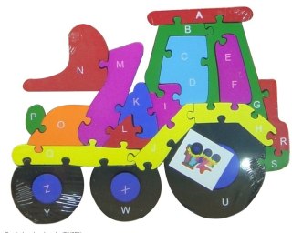 Puzzle drewniane koparka ok.24 cm. (P642P1)