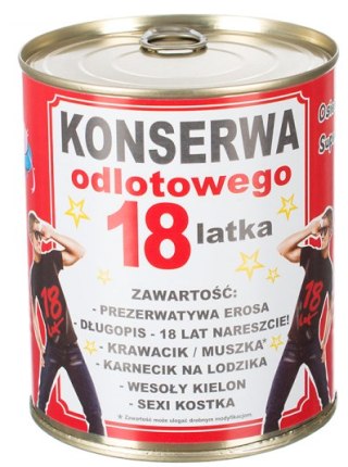 Konserwa Odlotowego 18-latka czerwona