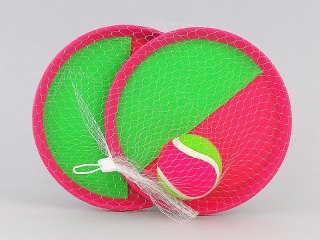 Zestaw do gry 'catch ball' 19cm w siatce