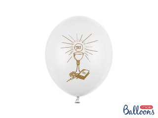 Balony 6szt 27cm KOMUNIA ŚWIĘTA IHS SB12P-109Z